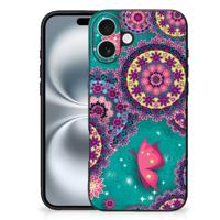iPhone 16 Plus Leuk Telefoonhoesje Cirkels en Vlinders
