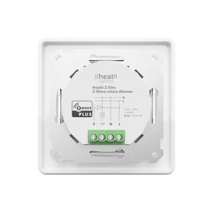 Heatit Z-Dim Inbouw druk-/draai dimmer Wit Z-Wave Plus