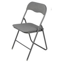 Urban Living Klapstoel - met stoffen zitting - antraciet - 44 x 45 x 80 cm - metaal