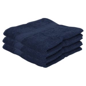 3x Voordelige handdoeken navy blauw 50 x 100 cm 420 grams   -