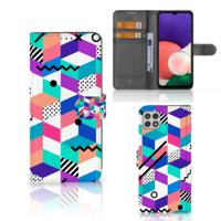 Samsung Galaxy A22 5G | Book Case | Blokken Kleurrijk