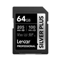 Lexar SD Silver Plus UHS-1 64GB V30 R205/W150MB/s