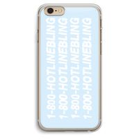 Hotline bling blue: iPhone 6 Plus / 6S Plus Transparant Hoesje