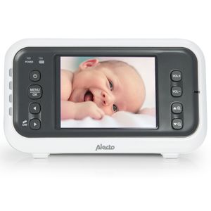 Babyfoon met camera en 2.4"" kleurenscherm Alecto Wit-Antraciet