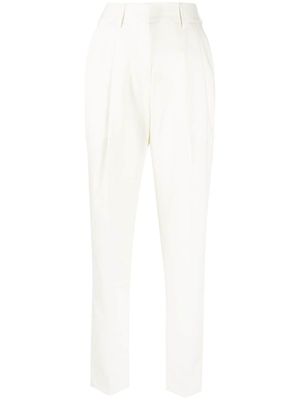 Philipp Plein pantalon fuselé à taille haute - Blanc