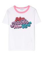 Marc Jacobs Kids glitter logo-print T-shirt - Blanc - thumbnail