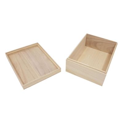 Playwood Houten kist a5 formaat met deksel