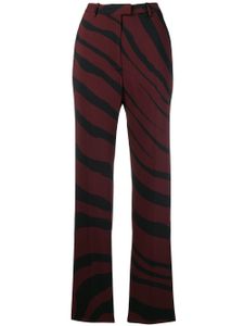 Roberto Cavalli Pantalon stretch à motif zébré - Rouge