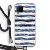 Verrassende lijnen: Huawei P40 Lite Transparant Hoesje met koord