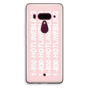 Hotline bling pink: HTC U12+ Transparant Hoesje