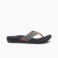 REEF Ortho Woven Slipper Dames Black/White 11