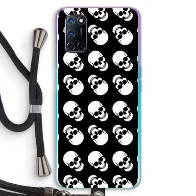 Musketon Skulls: Oppo A92 Transparant Hoesje met koord