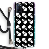 Musketon Skulls: Oppo A92 Transparant Hoesje met koord