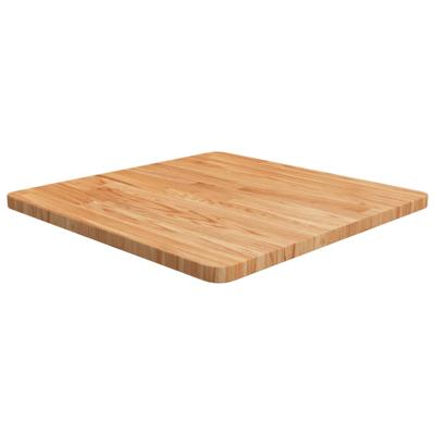 Tafelblad vierkant 60x60x2,5cm massief eiken lichtbruin
