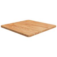 Tafelblad vierkant 60x60x2,5cm massief eiken lichtbruin