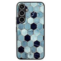 Samsung Galaxy A35 hoesje - Blue cubes - thumbnail