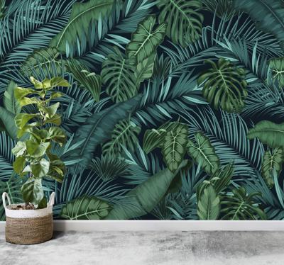 Jungle bladeren landschap fotobehang