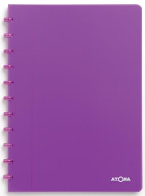 Atoma Trendy schrift, ft A4, 144 bladzijden, geruit 5 mm, transparant paars