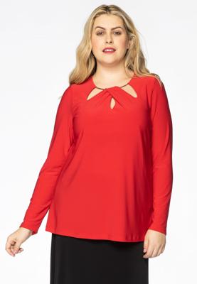 Yoek Shirt relax cut-out | Rood | Maat 58/60