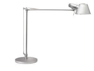 Bureaulamp MAUL Rock incl. spaarlamp voet zilvergrijs