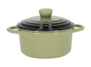 JENS Living mini ovenpan keramiek - Braadpan klein - 17 x 12 x 9.5 cm - Vaatwasserbestendigd - Groen