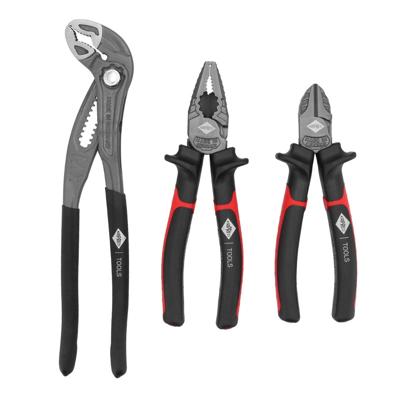 Airpress Tangenset 3-delig - combinatietang, zijkniptang en waterpomptang - 75261