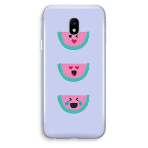 Smiley watermeloen: Samsung Galaxy J3 (2017) Transparant Hoesje