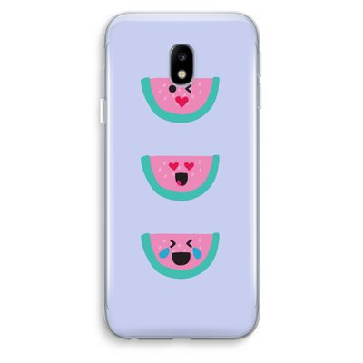 Smiley watermeloen: Samsung Galaxy J3 (2017) Transparant Hoesje