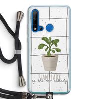 Kamerplant op vensterruit: Huawei P20 Lite (2019) Transparant Hoesje met koord