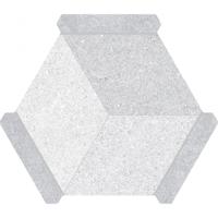 Monopole Avant Hexagon Tegels Bristol Gris 22 x 25 CM Porselein Monopole Avant Hexagon Tegels Bristol Gris 22 x 25 CM Porselein