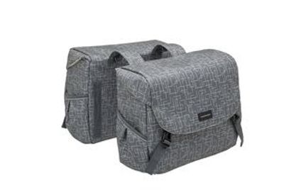 New Mondi joy dubbele fietstas - waterafstotend polyester - 38l - ivy walnut