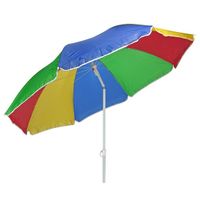 Regenboog gekleurde parasol 180 cm - thumbnail