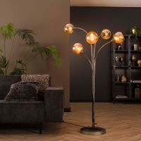 LifestyleFurn Vloerlamp Trees 5-lamps - Amber - thumbnail