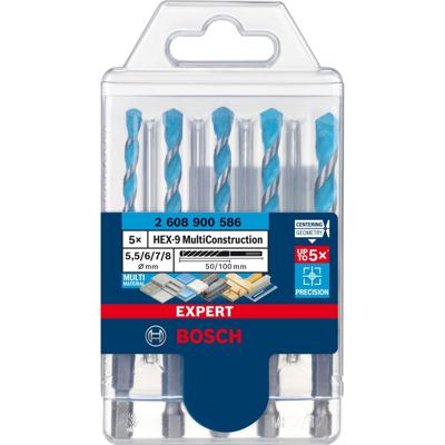 Bosch Professional EXPERT HEX-9 MultiConstruction boorset 5-delig - 2608900586