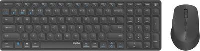 Rapoo9700M Draadloze multimode Blade Combo Compact Set Toetsenbord Grijs