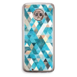 Gekleurde driehoekjes blauw: Motorola Moto G6 Transparant Hoesje