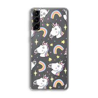 Rainbow Unicorn: Samsung Galaxy S21 Plus Transparant Hoesje