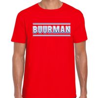 Buurman verkleed t-shirt rood voor heren