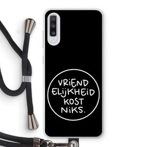 Vriendelijkheid: Samsung Galaxy A70 Transparant Hoesje met koord