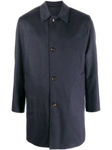 Kired manteau en cachemire à simple boutonnage - Bleu