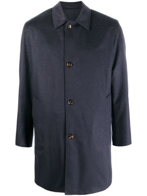 Kired manteau en cachemire à simple boutonnage - Bleu
