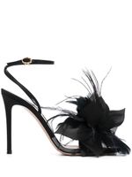 Gianvito Rossi robe à détails de plumes - Noir - thumbnail