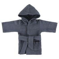 Trixie Badjas Diamond Blue Katoen Donkerblauw Maat 86/92 - thumbnail