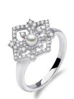 Yoko London bague Petal en or blanc 18ct sertie de diamants et de perles - Argent - thumbnail