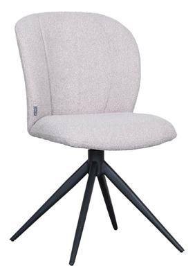 LABEL51 Draaibare Eetkamerstoel 'Kimo' Bouclé, kleur Naturel