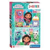 Clementoni puzzel gabby&apos;s poppenhuis, 2x60st.