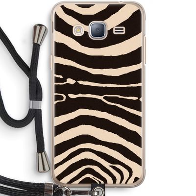 Arizona Zebra: Samsung Galaxy J3 (2016) Transparant Hoesje met koord