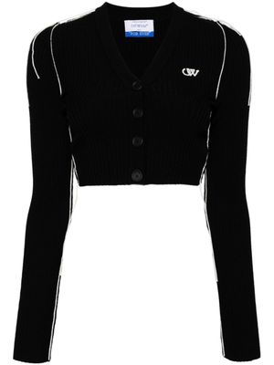 Off-White Ow logo V-neck cardigan - Noir