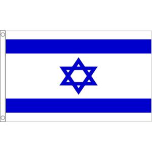 Klein formaat supporters landen vlag Isreal - 60 x 90 cm - Landen feestartikelen - polyester