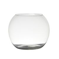 Bol vaas/terrarium vaas - D25 x H20 cm - glas - transparant - thumbnail